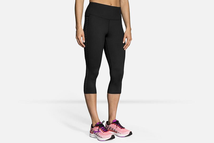Brooks Greenlight Women Athletic Wear & Running Capri Black CYZ689342